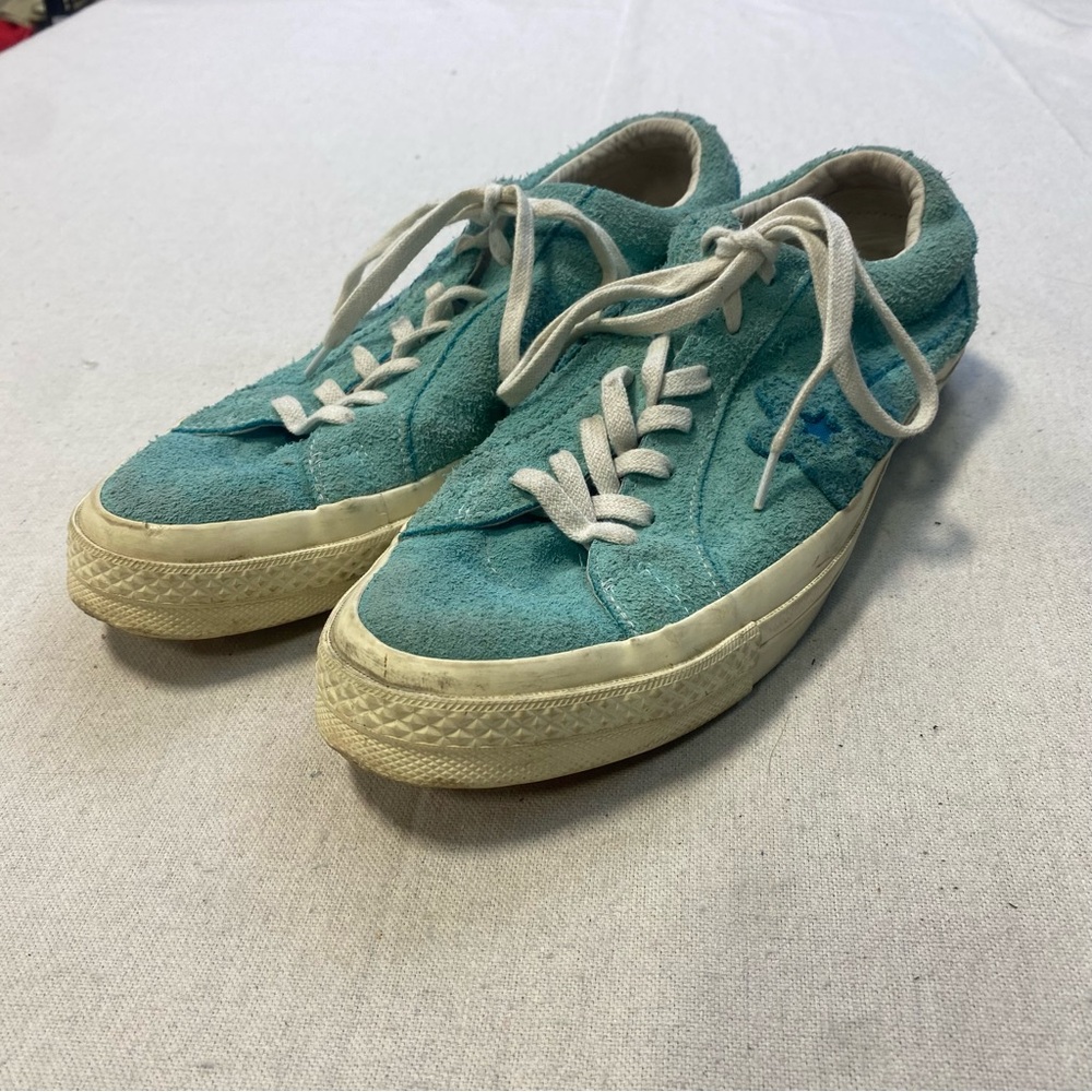 Converse x Golf Le Fleur One Star Ox Suede Sneakers - Teal/White